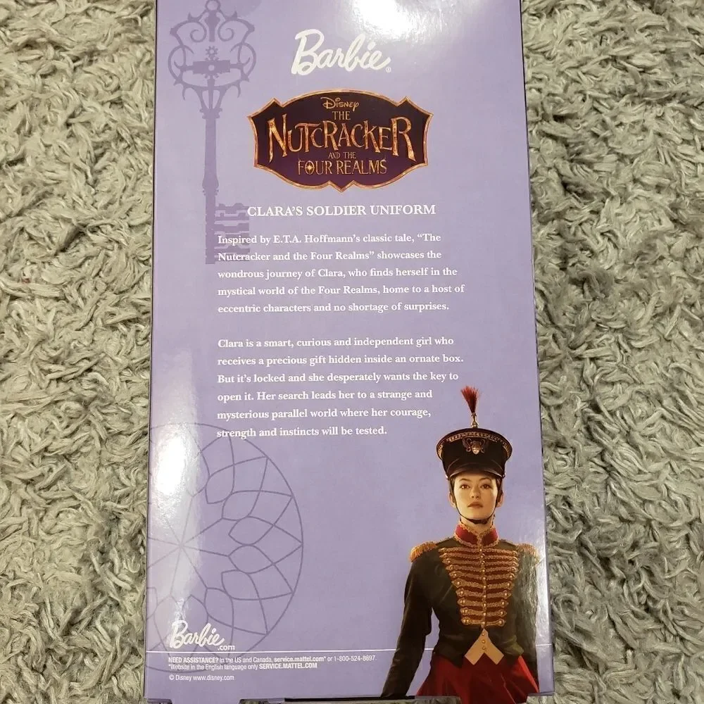 Disney Nutcracker Four Realms Nutcracker Barbie Clara in Soldier Uniform